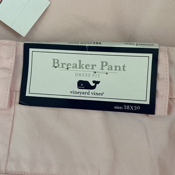 NWT Vineyard Vines Breaker Pant Men’s Conch 38X30 slim fit Golf Preppy PINK - Picture 7 of 12